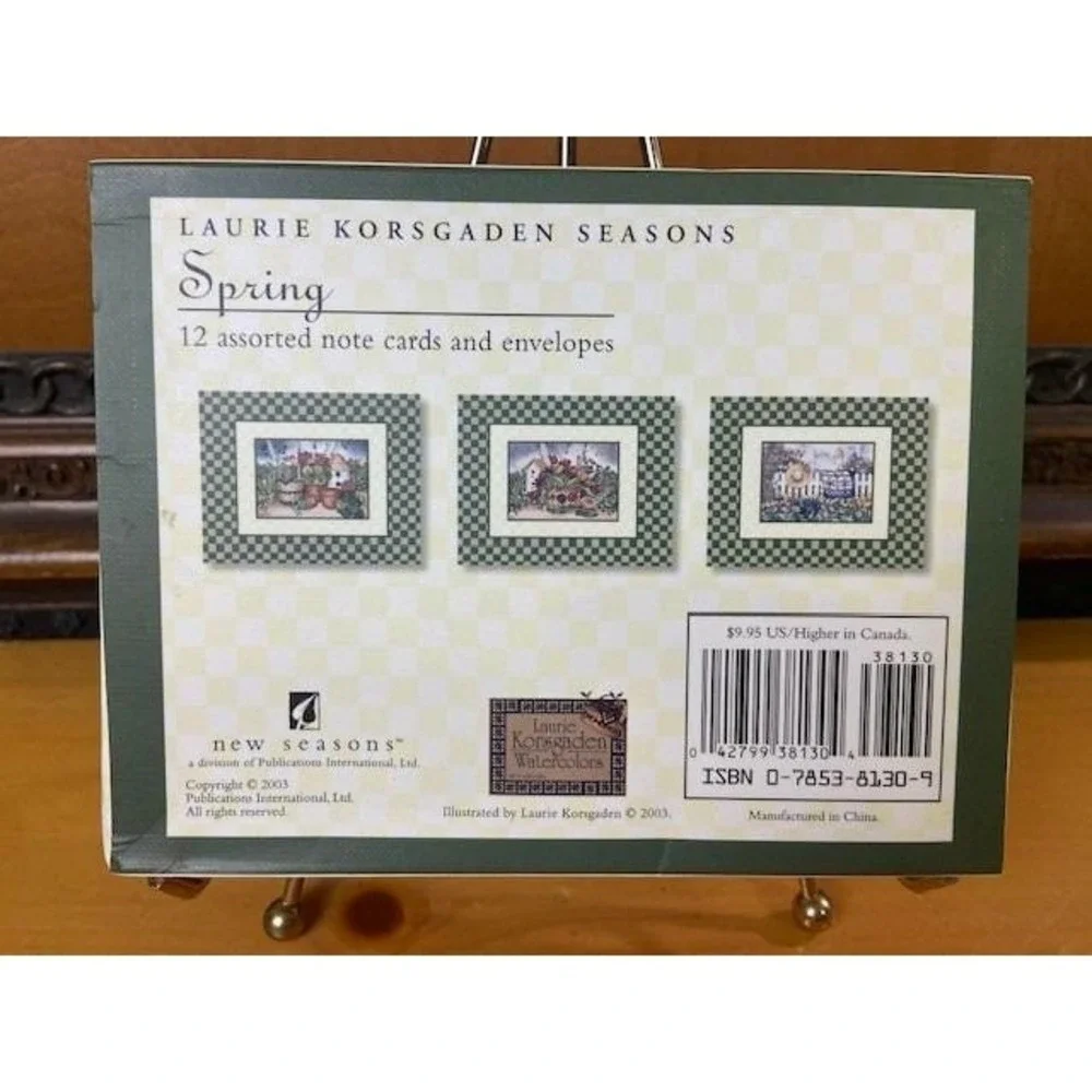 Laurie Korsgaden Seasons Spring 10 Assorted Note Cards Envelopes Portfolio 2003